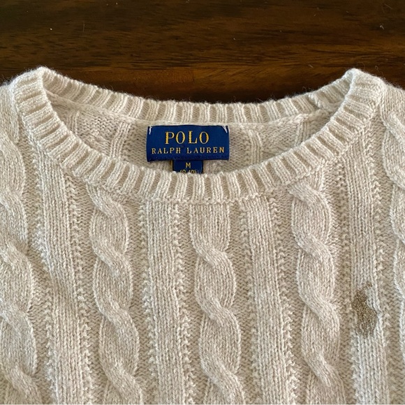 Ralph Lauren Viscose Wool Blend Cable Sweater Girls - Picture 2 of 6
